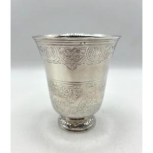 Tulip Tumbler In 18th Century Sterling Silver