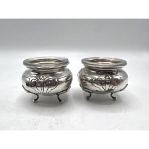 Pair Of Silver Salad Servers