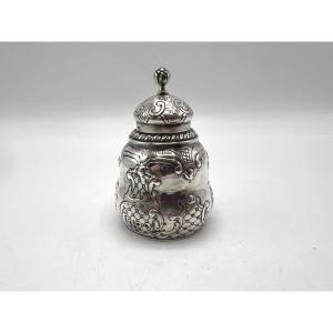 Solid Silver Covered Pot, 18th Century Style