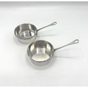 Pair Of Solid Silver Cassolettes