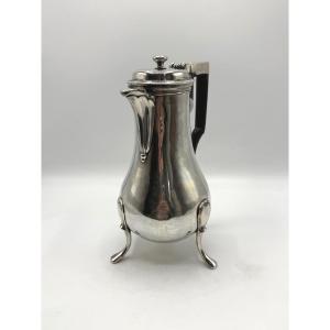 18th Century Tripod Coffee Pot In Sterling Silver