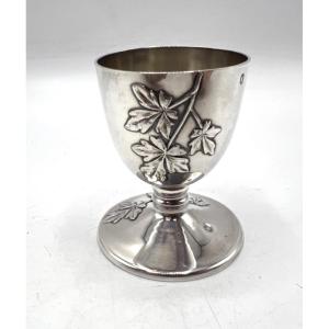 Egg Cup In Art Nouveau Sterling Silver