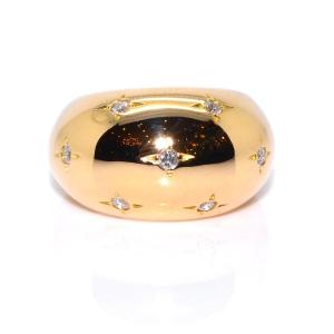 Vintage Bombe Diamond Ring