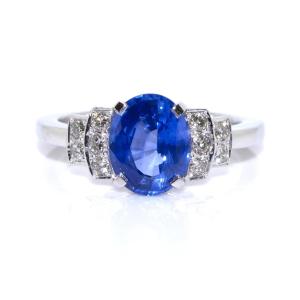 Sapphire And Diamond Ring
