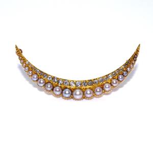 Crescent Moon Brooch