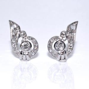 Art Deco Diamond Earrings