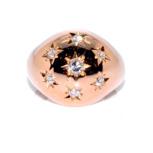 Vintage Bombe Diamond Ring