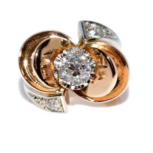 Vintage Whirlwind Diamond Ring