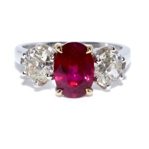 Ruby And Diamond Trilogy Ring