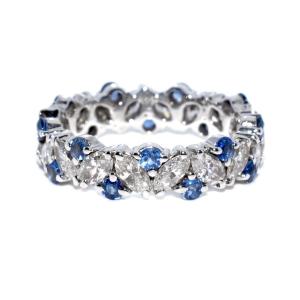 Diamond And Sapphire Eternity Ring