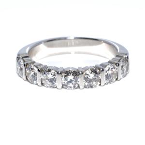 Brilliant Cut Diamond Half Band Ring