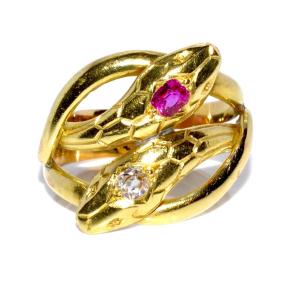 Toi Et Moi Snake Ring