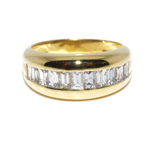 Baguette Cut Diamond Half Band Ring