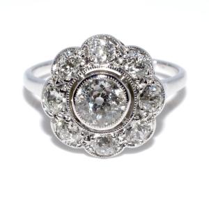 Diamond Art Deco Cluster Ring