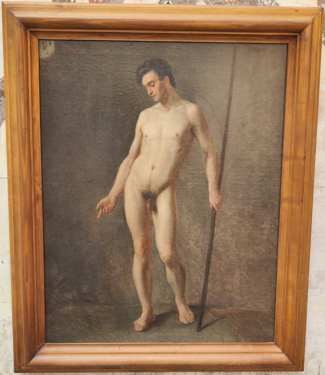 Accademia di givane nudo