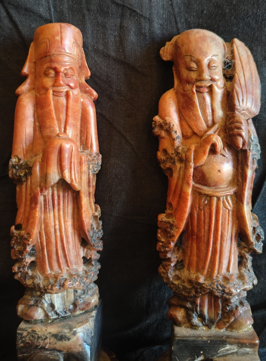 Coppia di statuine cinesi-photo-2
