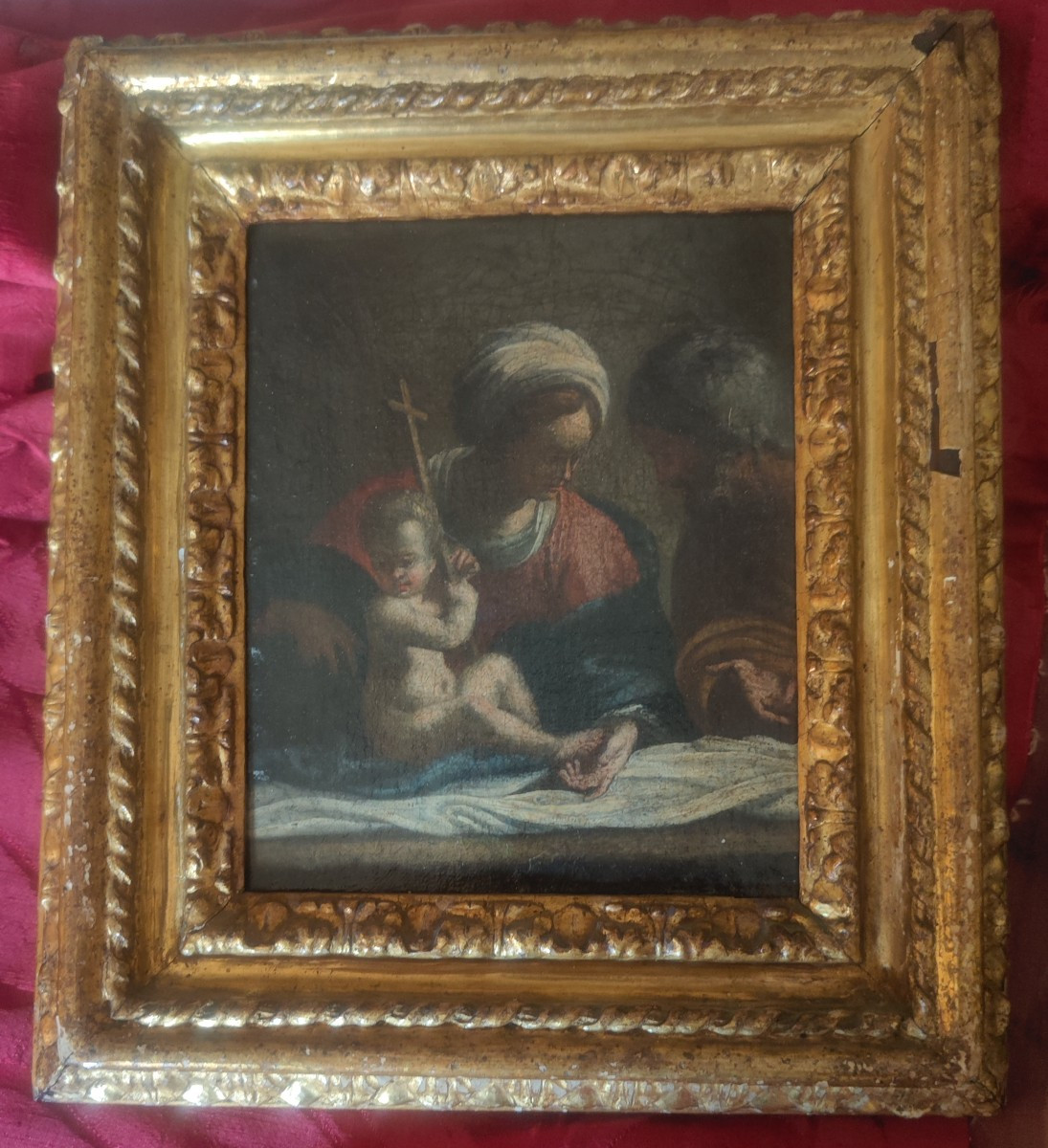 Sacra famiglia olio su tela