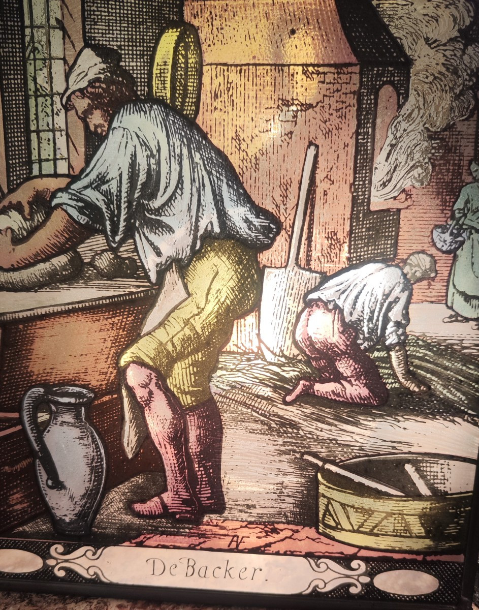 coppia di piccole vetrate tedesche-photo-2