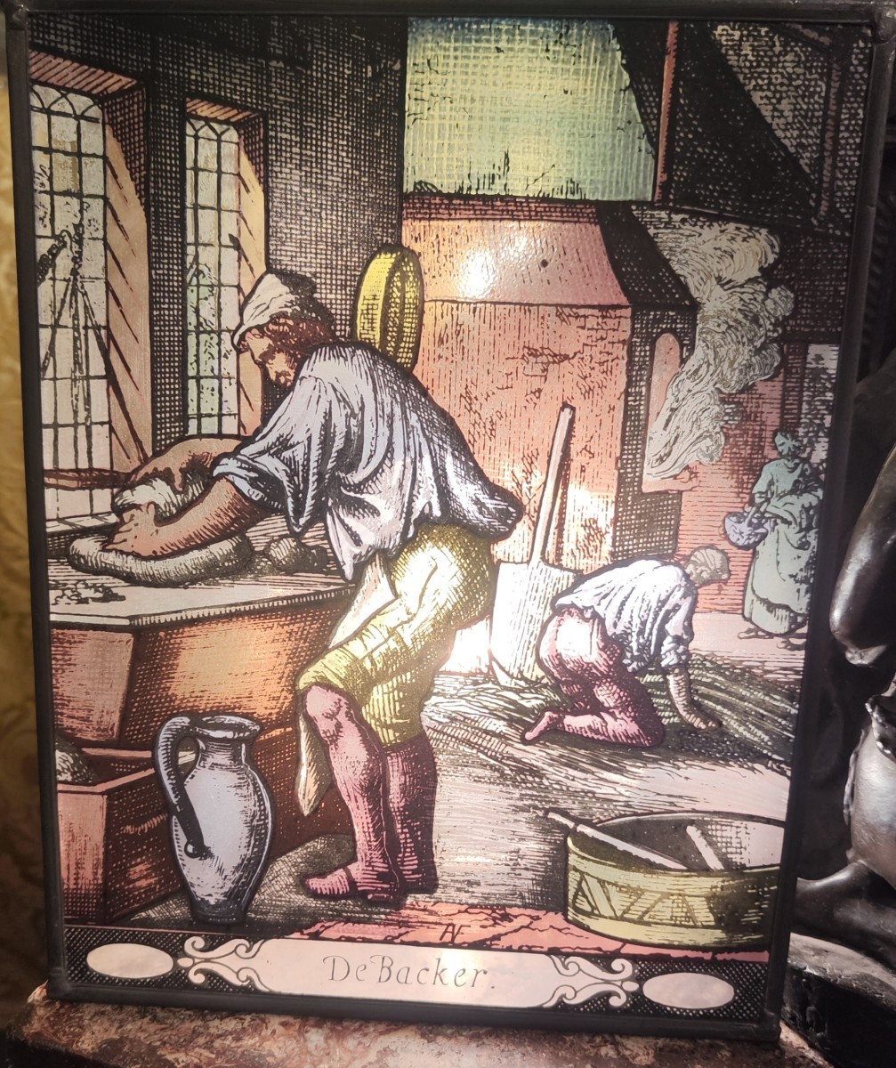 coppia di piccole vetrate tedesche-photo-3