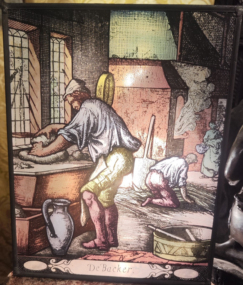 coppia di piccole vetrate tedesche-photo-4