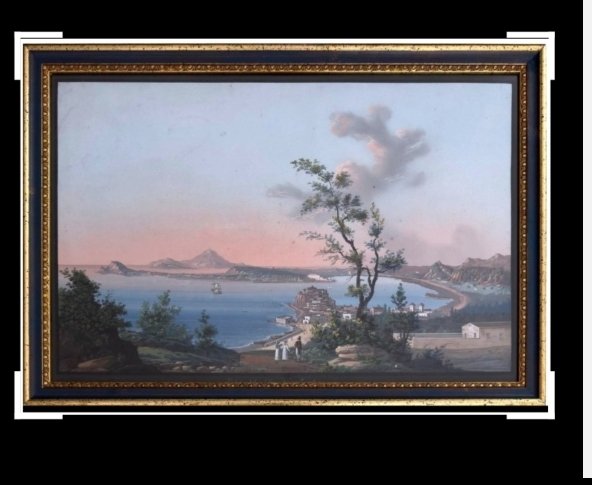 Grand tour gouaches 2 Vedute di Napoli e Pozzuoli -photo-3