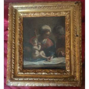 Sacra famiglia olio su tela
