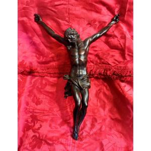 Cristo ligneocristo ligneo,scultura della seconda metà del seicento patina scura di epoca lavor