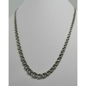 Silver Necklace, Double And Flat Falling Mesh, Circa 1920-30.