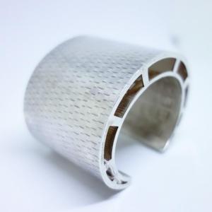 Bracelet, Solid Silver Cuff, Vintage, Maison Fendi 1970-80.