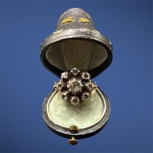 Late 18th Century Gold, Silver And Diamond Ring.