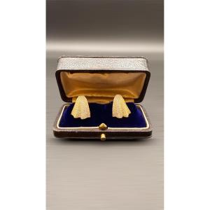 Pair Of 18-karat Gold And Diamond Clip-on Earrings