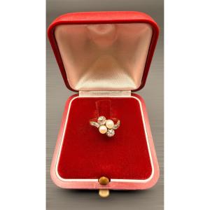 18-carat Yellow Gold And Platinum Ring. 