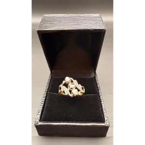 18-carat Yellow Gold Ring, Rose-cut Diamonds. 