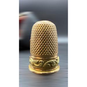 18-carat Yellow Gold Thimble, Art Nouveau Period.