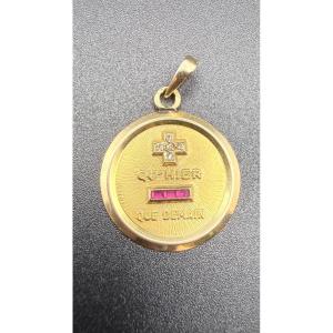 18k Yellow Gold Love Medal – “more Than Yesterday, Less Than Tomorrow"