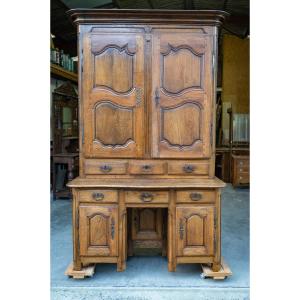 18th Century Oak Bookcase Desk