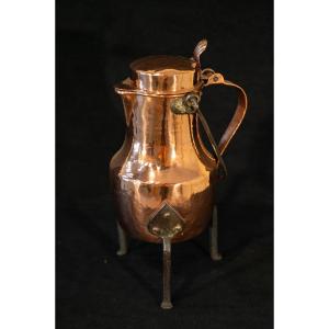 Large 18th Century Copper Coquemar