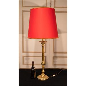Lamp Made From A 19th Century Candlestick