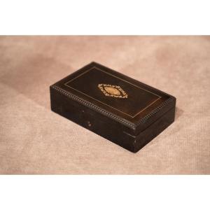 Small Napoleon III Box In Blackened Wood