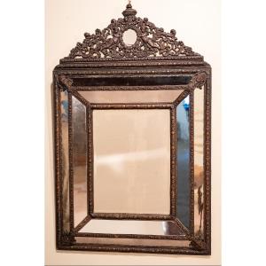 Mirror With Embossed Brass Glazing Beads, Napoleon III Period