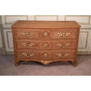 Norman Chest Of Drawers In Oak, Louis XV Style