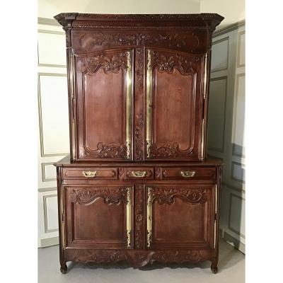 Buffet 2 Corps Normand In Oak, Villedieu Region, XIXth