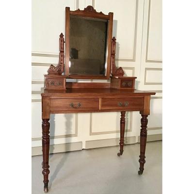 English Mahogany Dressing Table XIXth