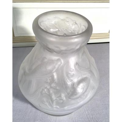 Large Art Deco Glass Vase