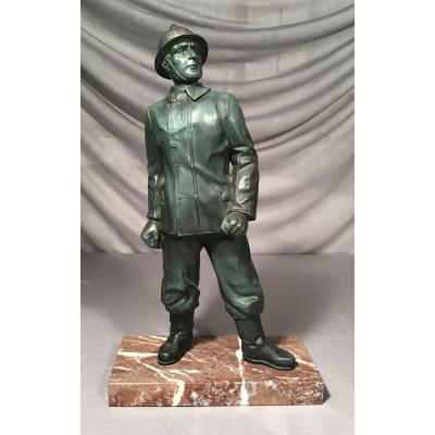 Firefighter In Regulates Epoque 20th