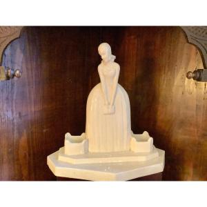 Rare Craquelé Art Deco A. Godard, Kaza Edition 