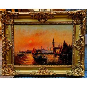 Venice, Signed Gasparini. Oil On Canvas