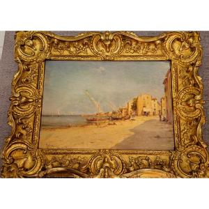 Oil Painting On Canvas Signed By Charles Malfroy: Bandol