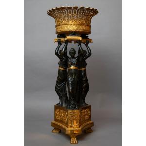 An Important Empire Period Centerpiece In Bronze Att. Thomire