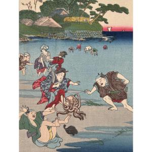 A Japanese Woodblock Print By Hirokage